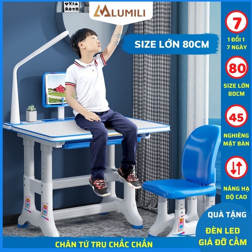 Bộ bàn ghế học sinh chống gù chống cận B05 bàn học thông minh cho bé tăng chỉnh chiều cao...