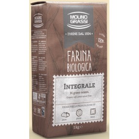 Bột Mì Nguyên Cám Hữu Cơ Grassi 1kg