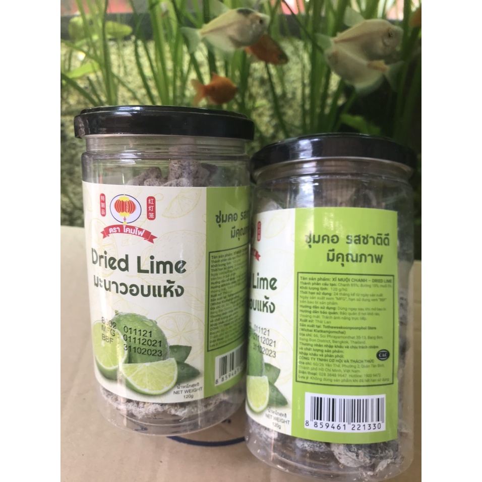 Xí Muội Chanh Thái Lan Dried Lime (hủ 120g)