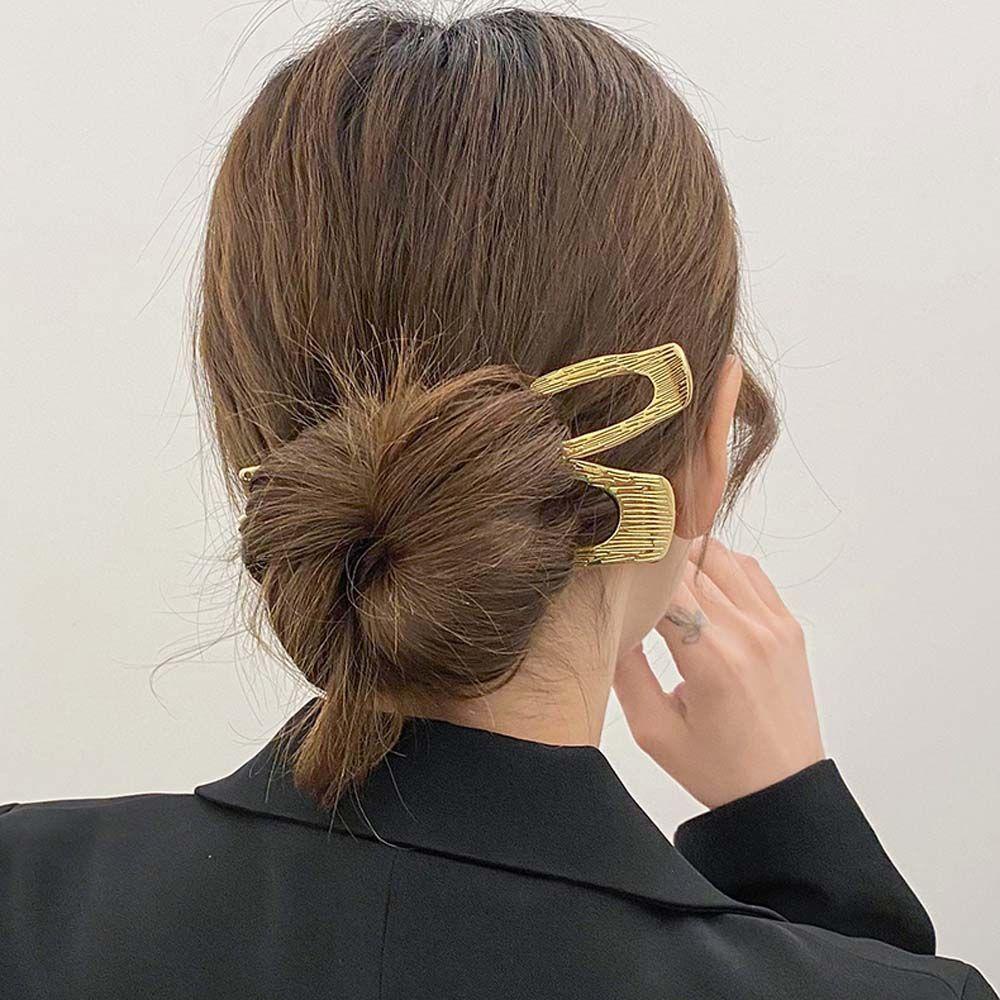 Kẹp Tóc Nữ Hình Chữ U WMES15H|Trâm Cài Tóc Chữ U Bằng Kim Loại Thời Trang Mùa Hè Cho Nữ