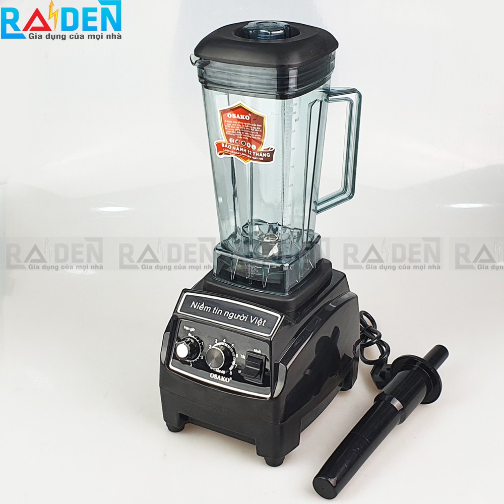 [Mã ELHADEV giảm 4% đơn 300K] Máy xay công nghiệp 1800W Osako OS-1800 dung tích cối 2L, bộ dao 6 lưỡi