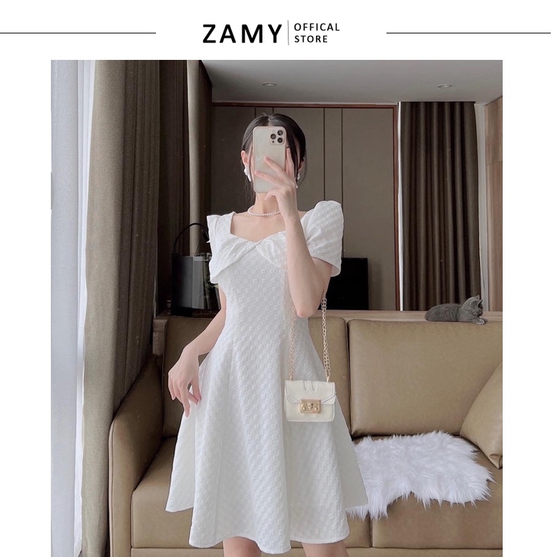VÁY TK ZAMY XỐP MỀM NƠ NGỰC