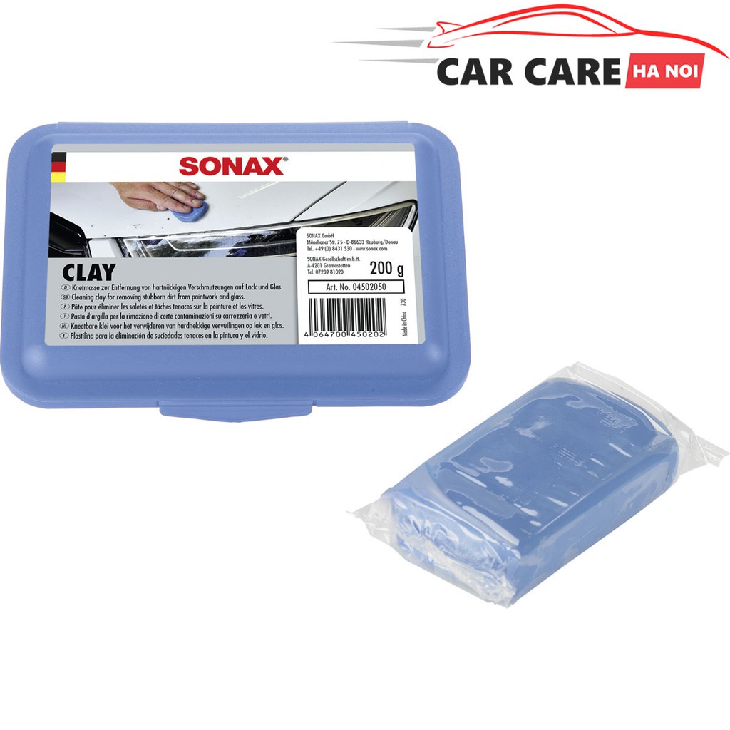 Đất sét tẩy bụi làm sạch sơn Sonax Clay 200g (xanh)