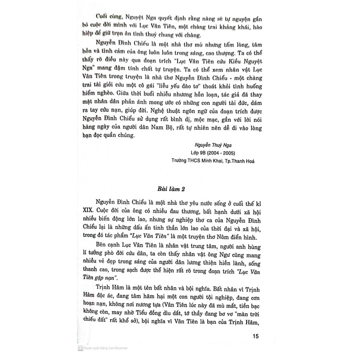 Sách - Những bài làm văn hay 9