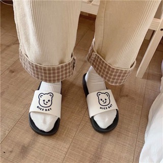 Dép gấu Nice Day ulzzang