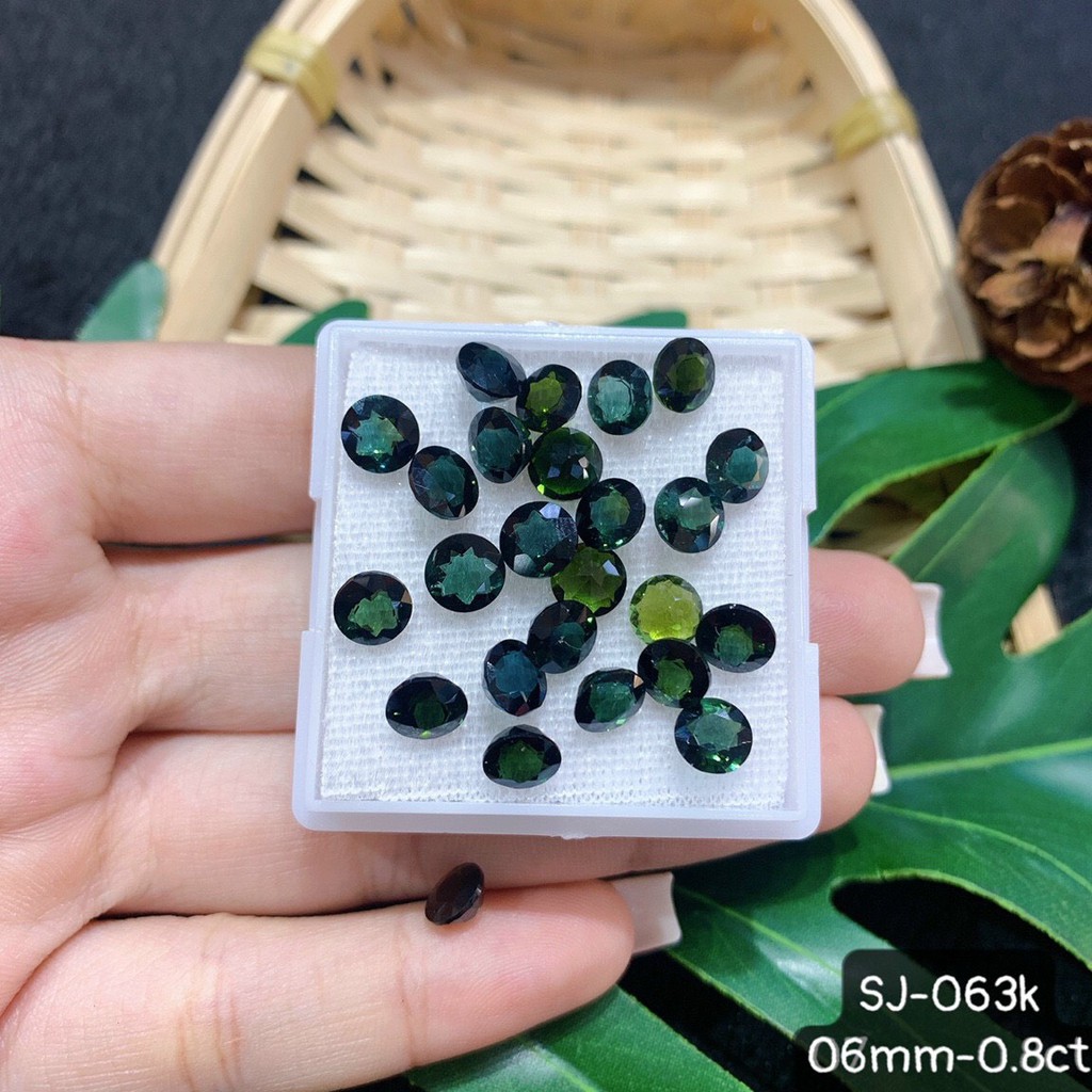 Mặt Đá Tourmaline Xanh Đẹp Xuất Sắc Đủ Hình Dáng