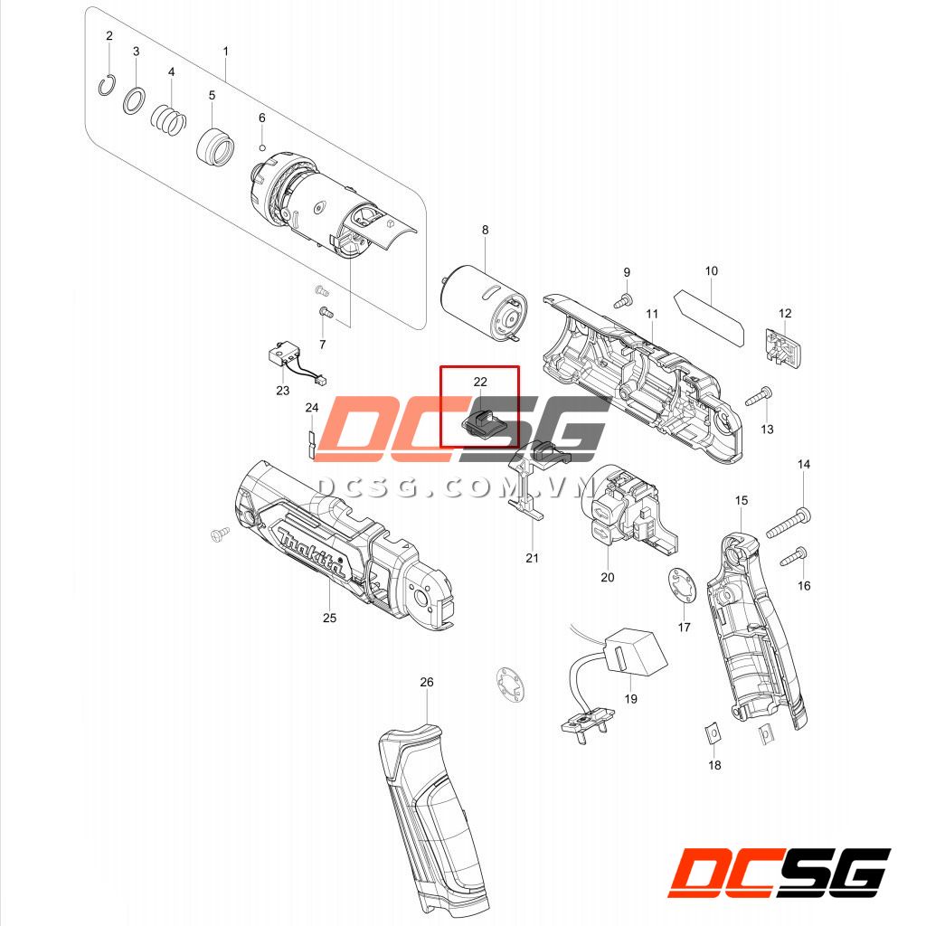 125465-6 nút điều chỉnh tốc độ cho Makita DF010D, DF012D | DCSG