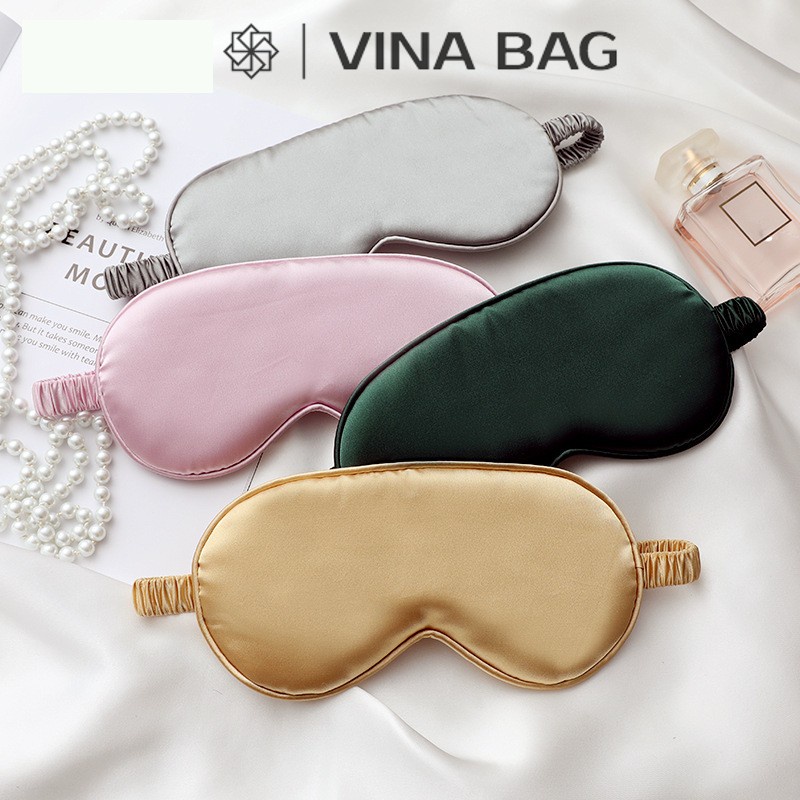 Bịt mắt lụa satin cao cấp  mềm mại, dây đeo co giãn không đè nén áp lực lên mắt,hỗ trợ giấc ngủ ngon