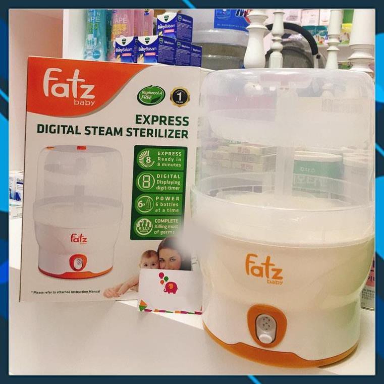 Máy tiệt trùng hơi nước điện tử 6 bình sữa Fatzbaby / FB4028SL Sản phẩm chính hãng đổi trả trong vòng 30 ngày