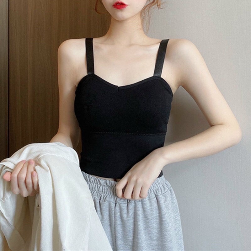 Áo bra crotop nữ dây to dày dặn có mút | BigBuy360 - bigbuy360.vn