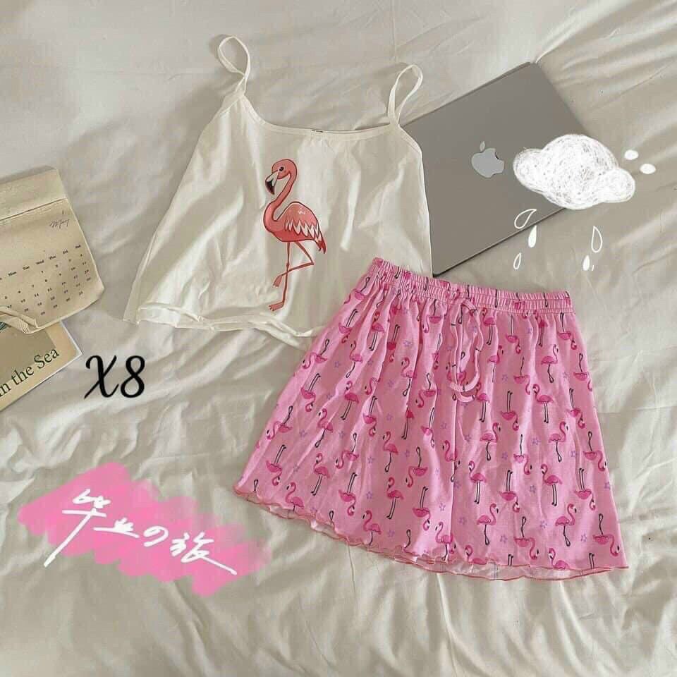 Bộ ngủ hoạt hình ullazang chất cotton JUNIDO B14