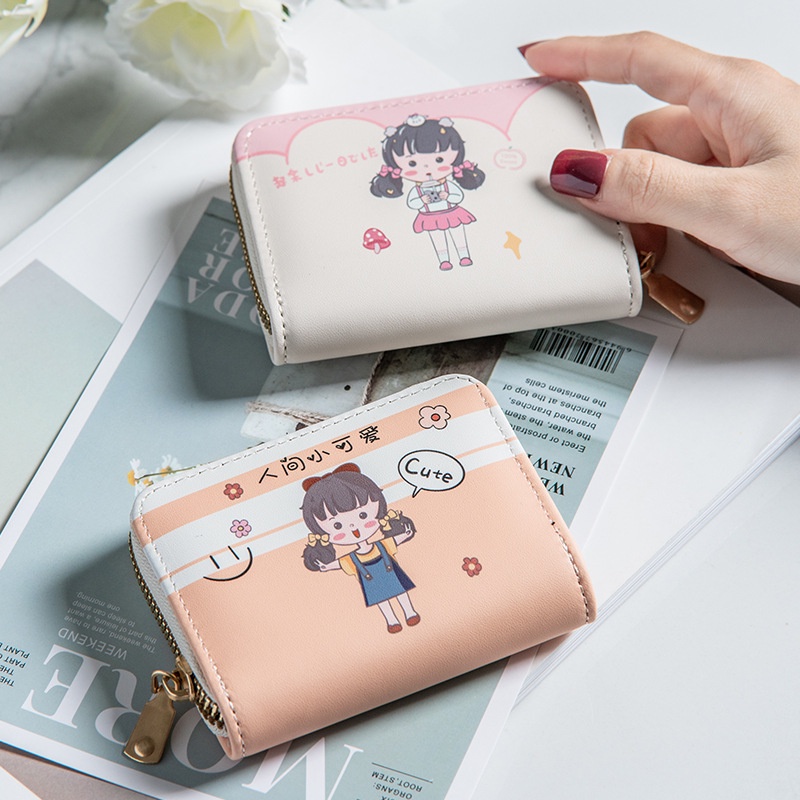 Ví ngắn cô gái Chibi 4 mùa siêu cute nhiều màu
