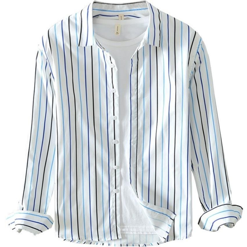 Áo sơ mi nam dài tay kẻ sọc 3D thời trang Erina cao cấp chất vải mát mịn thoáng mát