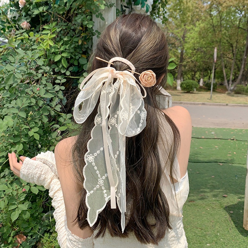 Trâm Cài Tóc Đính Hoa Và Ngọc Trai Phong Cách Retro Cho Nữ