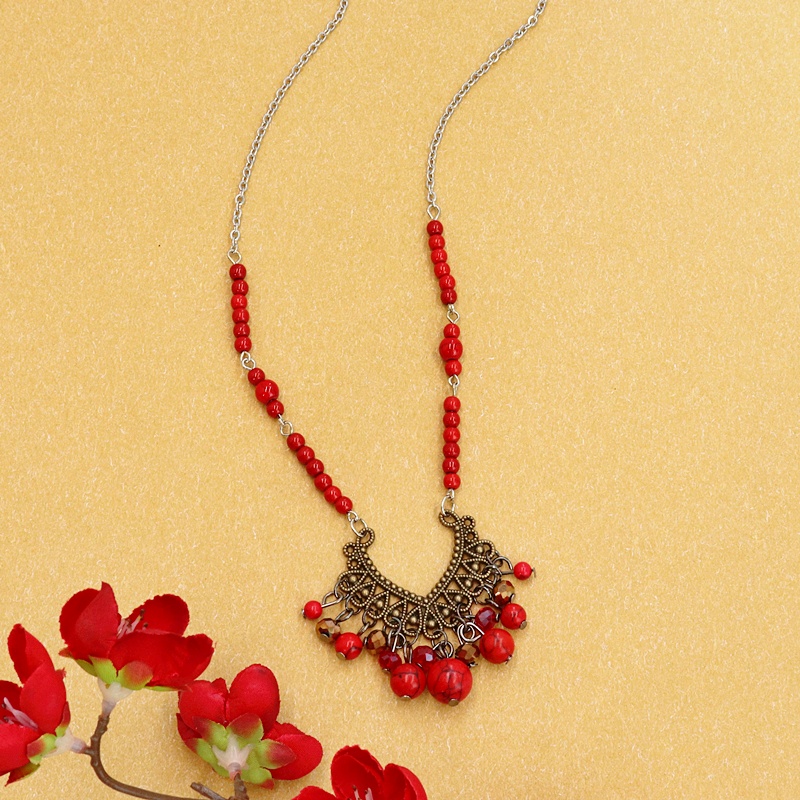 Vòng cổ boho kết hạt phong cách vintage