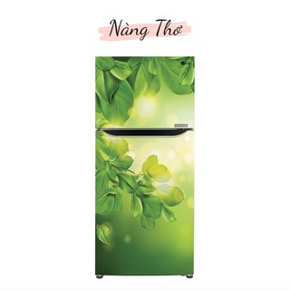 GIẤY DÁN TỦ LẠNH HÌNH LÁ XANH 3D NHIỀU KÍCH THƯỚC_THIẾT KẾ NÀNG THƠ