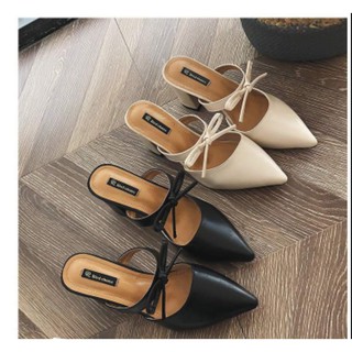 [Mã FAMAYWA giảm 10K đơn 50K] Giày cao gót mũi nhọn có quai hậu mẫu mới A60