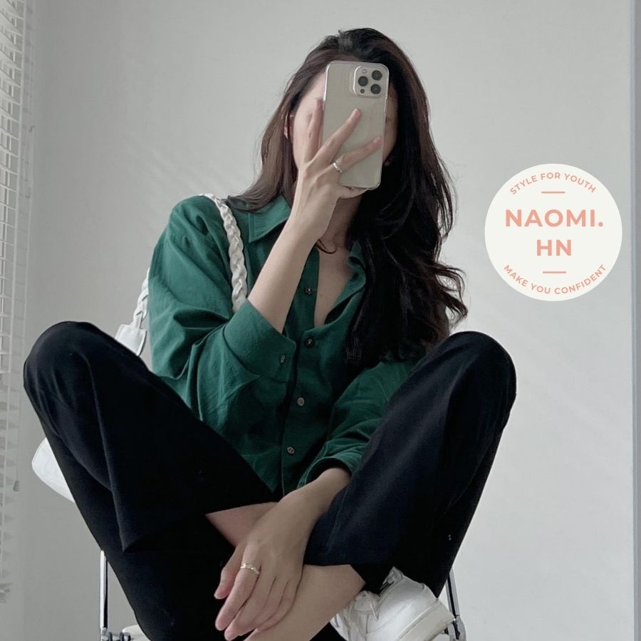 Áo sơ mi nữ xẻ tà sau lưng độc lạ dài tay cổ đức . Áo kiểu nữ xẻ tà sau lưng gợi cảm chất đẹp 3 màu xanh trắng hothit | BigBuy360 - bigbuy360.vn