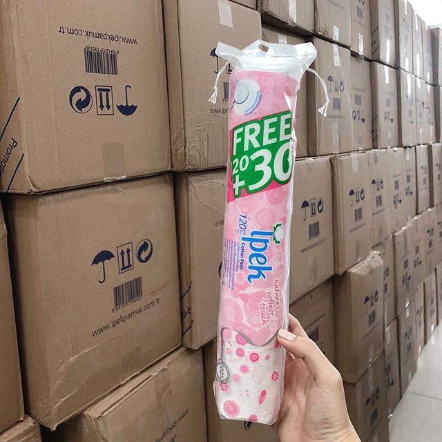 Bông Tẩy Trang Ipek Thổ Nhĩ Kì 150 Miếng
