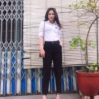 Quần baggy đai chữ C