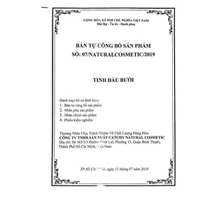 Tinh Dầu Bưởi Catchy Chai 30ml