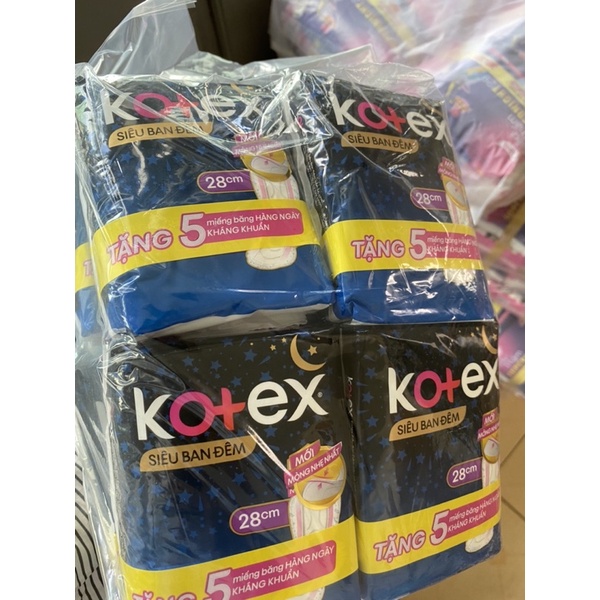 Băng vệ sinh Kotex ban đêm 28cm tặng