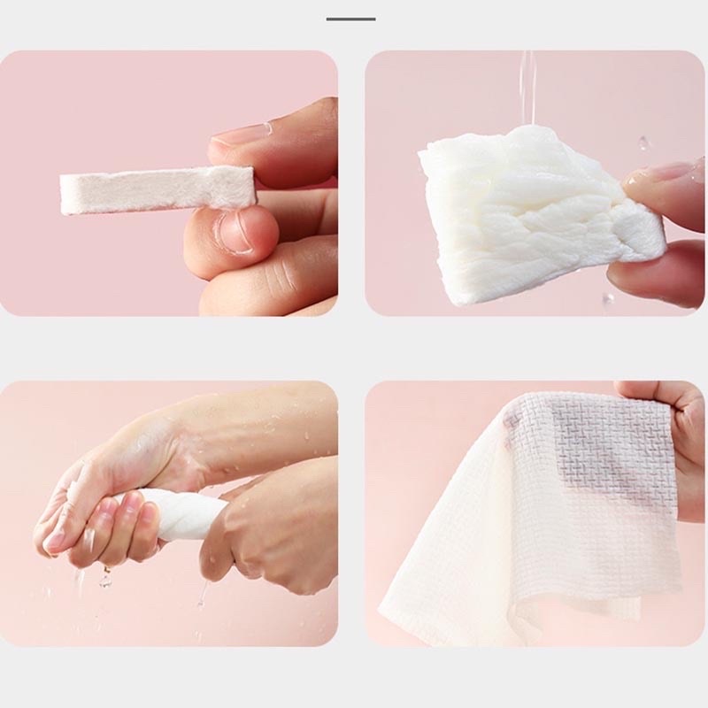 1 viên Khăn vải cotton nén Hàn Quốc dùng 1 lần nhỏ gọn tiện lợi khi du lịch dùng như khăn giấy ướt khăn giấy khô