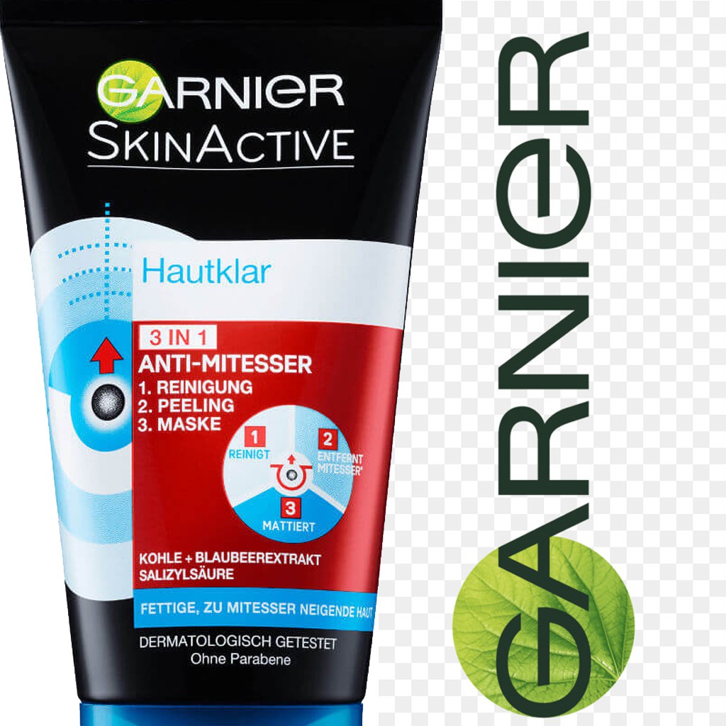 Sữa Rửa Mặt Garnier SkinActive Hautklar 3in1 Anti Mitesser Giảm Mụn Đầu Đen