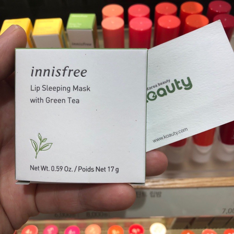 Mặt nạ ngủ cho môi Innisfree lip sleeping mask with Green tea 17g