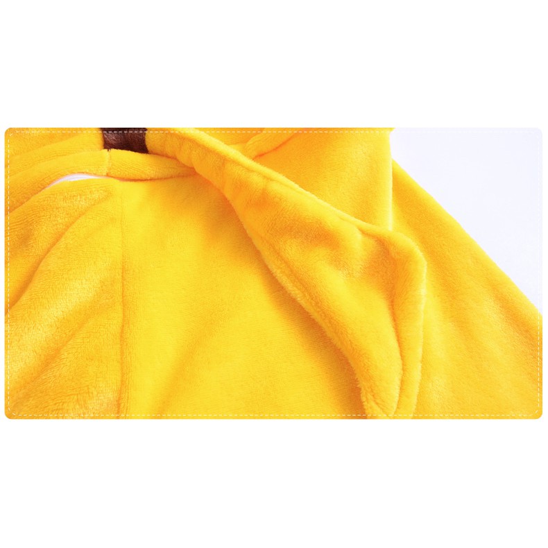 Bộ đồ ngủ lông hình thú Pikachu (có size trẻ em) | BigBuy360 - bigbuy360.vn
