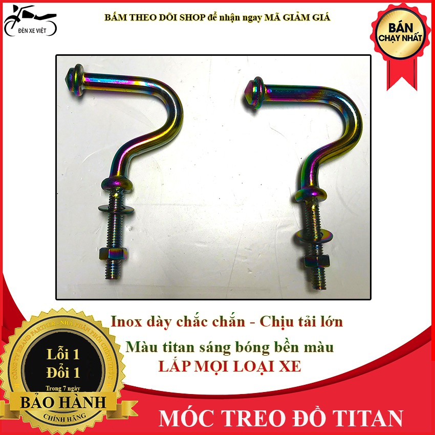 [CÓ VIDEO] 1 CHIẾC MÓC TREO ĐỒ TITAN XE MÁY XE ĐIỆN XE ĐẠP CỰC CHẮC KHỎE - CHẤT LIỆU THÉP DÀY CỨNG VÀ CHỊU TẢI TỐT