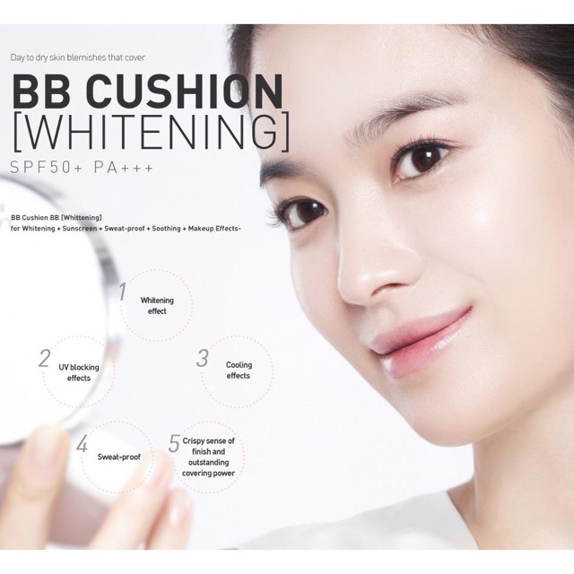 Phấn nước BB Cushion Pore Control SPF 50+PA+++ No. 21 Whitening