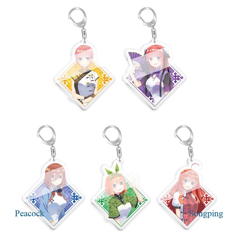 Móc khóa nhựa acrylic hình nhân vật anime nakano ichika nino miku yotsuba itsuki sisters