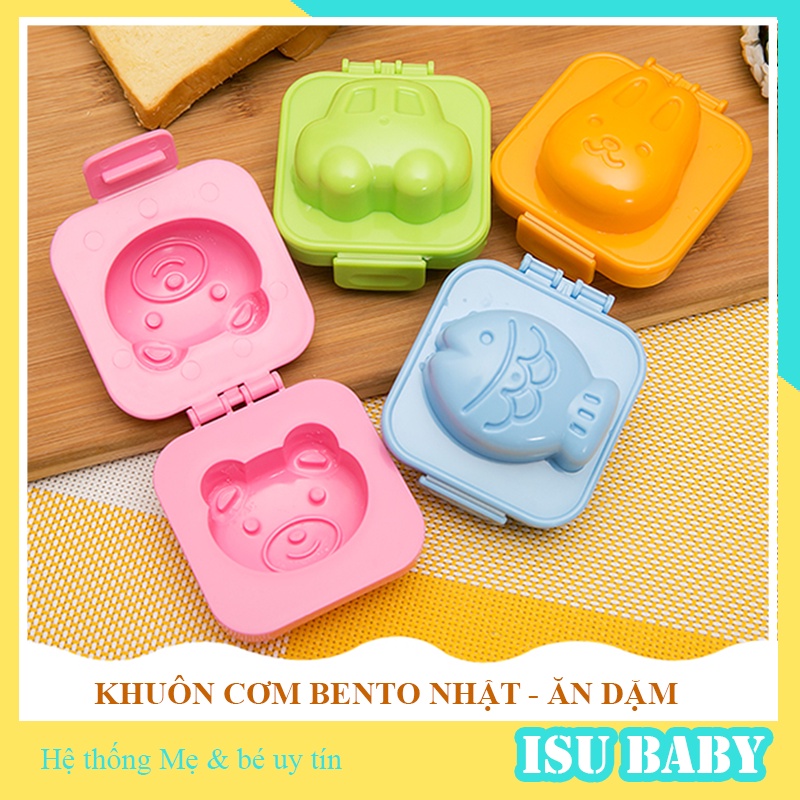 Khuôn cơm Bento cho bé ăn dặm kiểu Nhật có thể làm bánh ép trứng shop ISU Baby