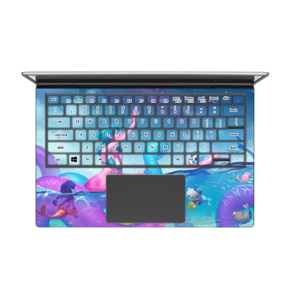 Skin Laptop In Hình Nàng Tiên Cá Dành Cho Các Dòng Máy Dell Hp Asus Msi Acer Lenovo Macbook Theo Yêu Cầu