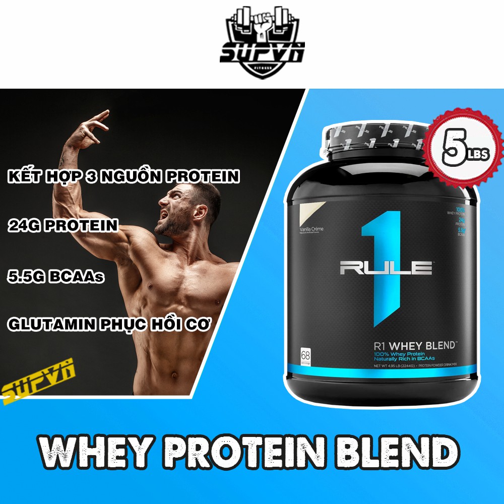 Whey Protein Rule 1 Blend 5lbs - Sữa tăng cơ bổ sung Protein cho người tập gym - R1 Whey 2.5kg