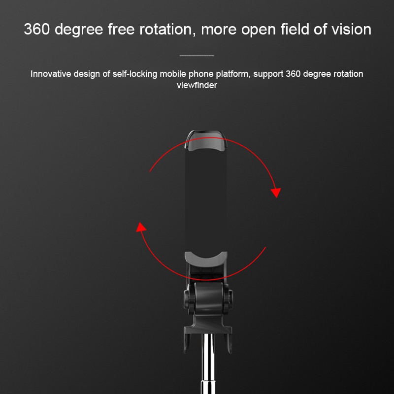 Gậy chụp ảnh selfie kết nối Bluetooth XT09 gắn điện thoại tích hợp giá đỡ ba chân có thể kéo dài / gấp gọn / xoay 360°