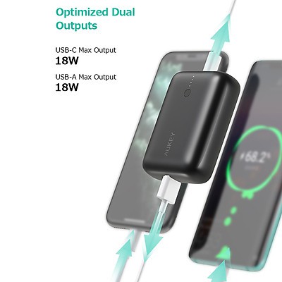 Pin Sạc Dự Phòng Aukey PB-N83S 10.000MAH 22.5W TYPE-C - Hàng Chính Hãng - Bảo Hành 12 Tháng