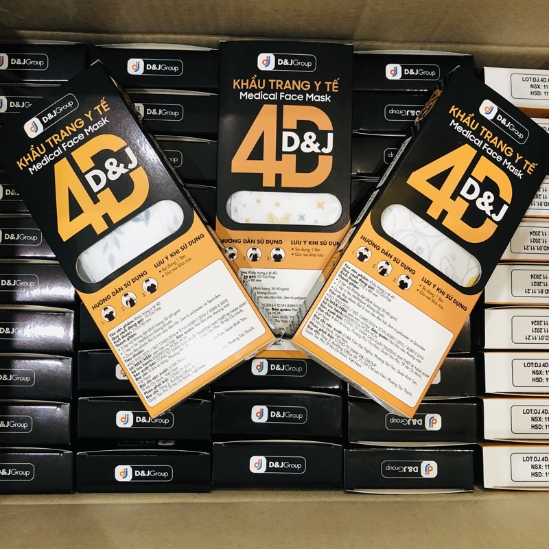[Hộp 10 cái] Khẩu trang y tế cao cấp 4D D&J GROUP hàng chuẩn KF94 | BigBuy360 - bigbuy360.vn