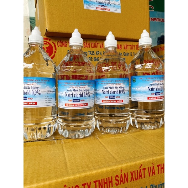 Nước muối sinh lý Nam Hà (đạt chuẩn) 1000ml