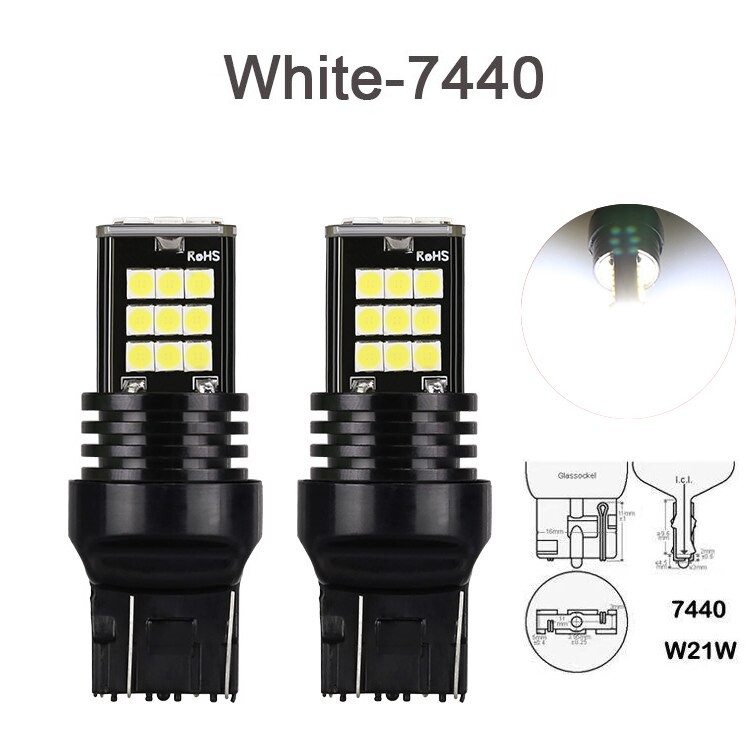 LED T20 7440 Siêu Sáng Cho Xi Nhan, Báo Rẽ, Đèn Hậu, Đèn Lùi Cho ô tô, xe máy với 24 chip led 3030