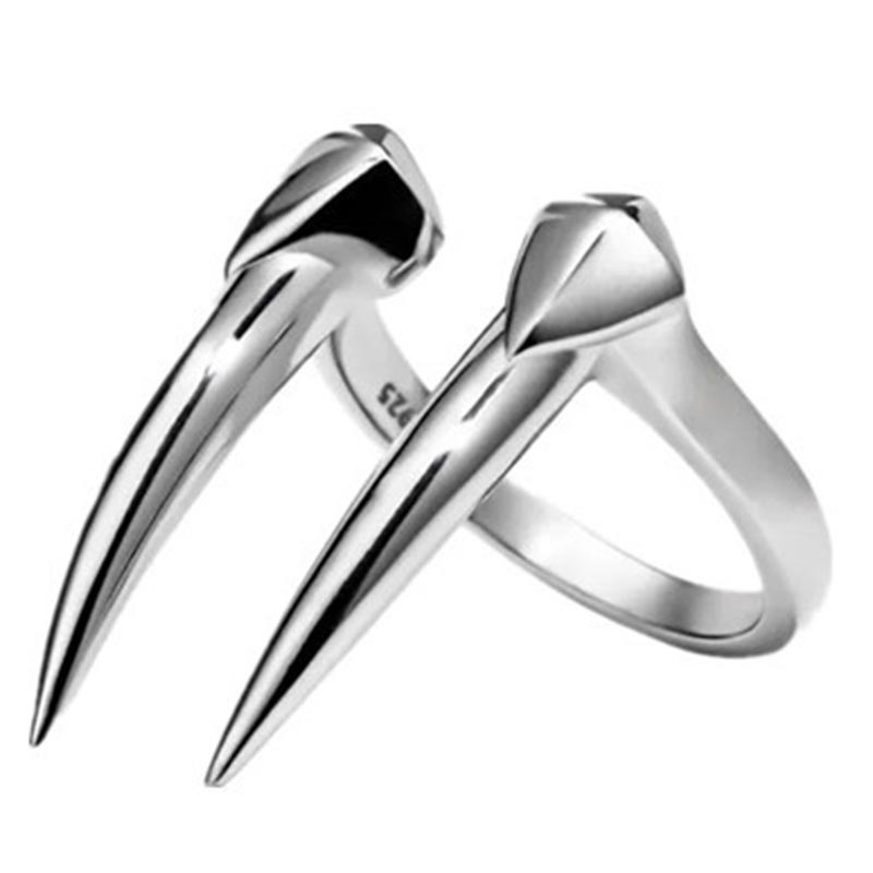 Nhẫn Hình Răng Thú Phong Cách Gothic Cổ Điển Có Thể Điều Chỉnh Kích Cỡ