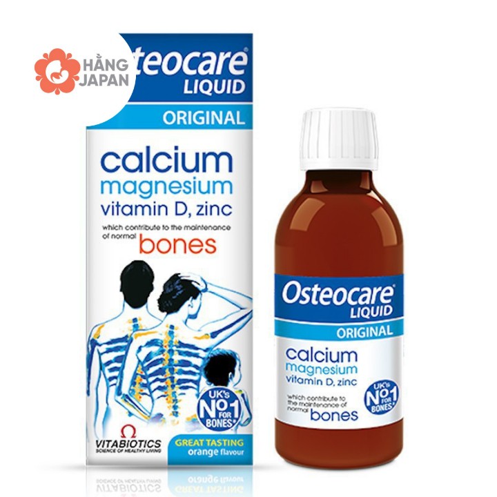 Canxi dạng nước Osteocare 200ml của Anh giúp phát triển xương và răng cho trẻ từ 3 tuổi và bà bầu