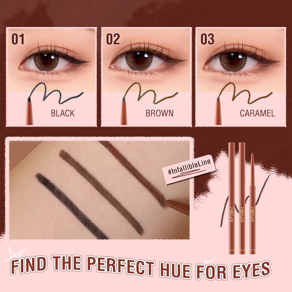 Pinkflash#Bút kẻ mắt dạng Gel mịn không nhòe chống nhòe sắc tố cao