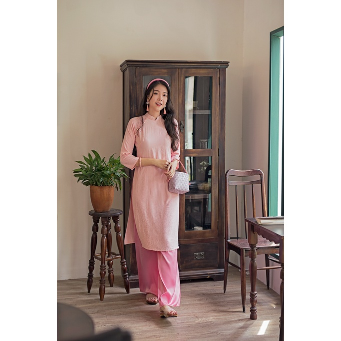 Sumire Store Áo dài Dáng xưa Yên Xuân Hồng pastel