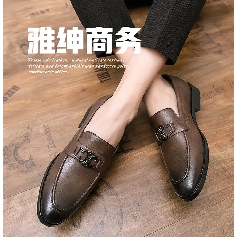 Giày Da Nam Phong Cách Vintage Công Sở Size 37-46