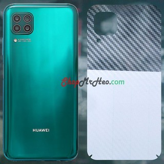 Skin dán mặt sau lưng vân 3d huawei nova 7i - carbon, hình hộp, nhám, vân da