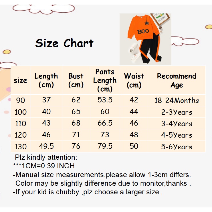 Set Đồ Halloween 2 Món Gồm Áo Thun Tay Dài In Họa Tiết Boo + Quần Dài Thời Trang Mùa Thu Cho Bé Trai 1-6 Tuổi