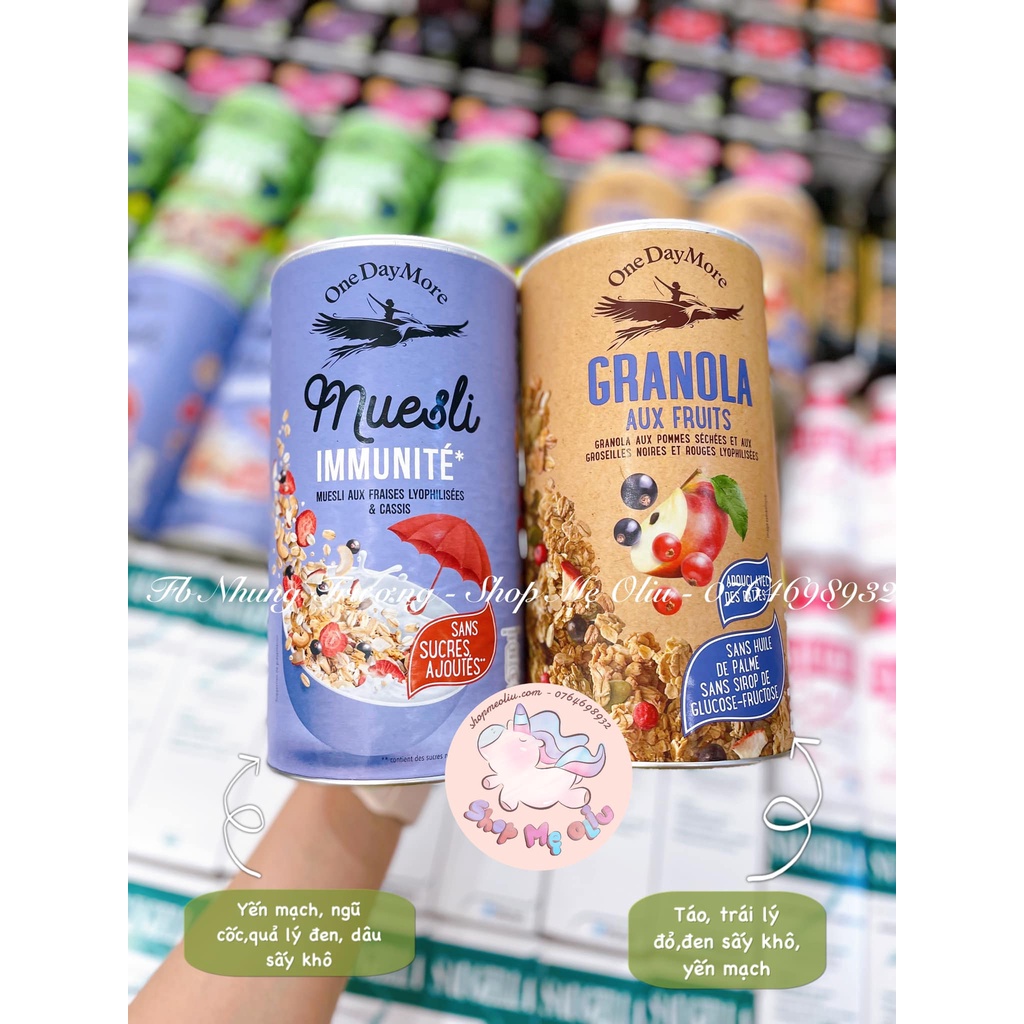 Ngũ cốc Granola dinh dưỡng từ các loại hạt và trái cây sấy khô