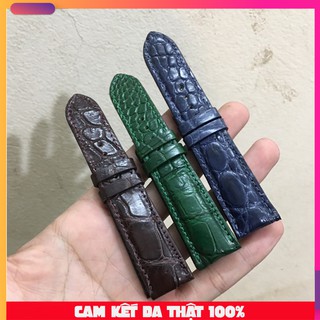 Dây đồng hồ da cá sấu size 22